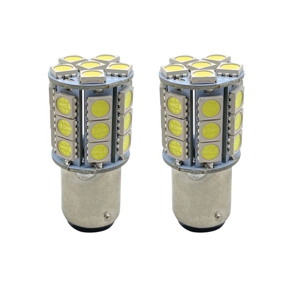 Superior Electric Boat and RV LED Light Bulb - 15LED 10-30V 320 Lumens 2.8W White 1157-27W-D2 - main